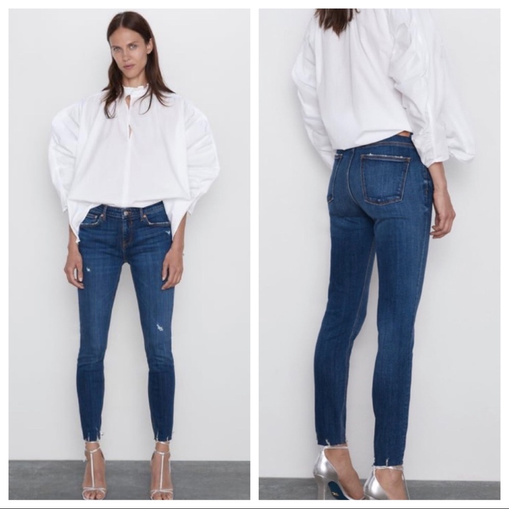 ❌SOLD❌NWT Zara The Skinny Jeans in Phoebe Blue - Picture 1 of 11